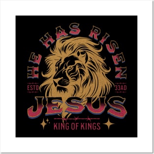 Jesus Christ - Tattoo Style Design - Gold Edition Posters and Art